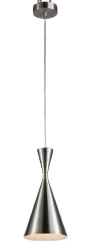 LAMPARA COLGANTE DECORATIVA 1XE27-40W ACABADO SATIN NICKEL METAL