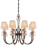 Metropolitan - N6648-258B - Eight Light Chandelier - Bella Cristallo - French Bronze W/ Gold Highlights