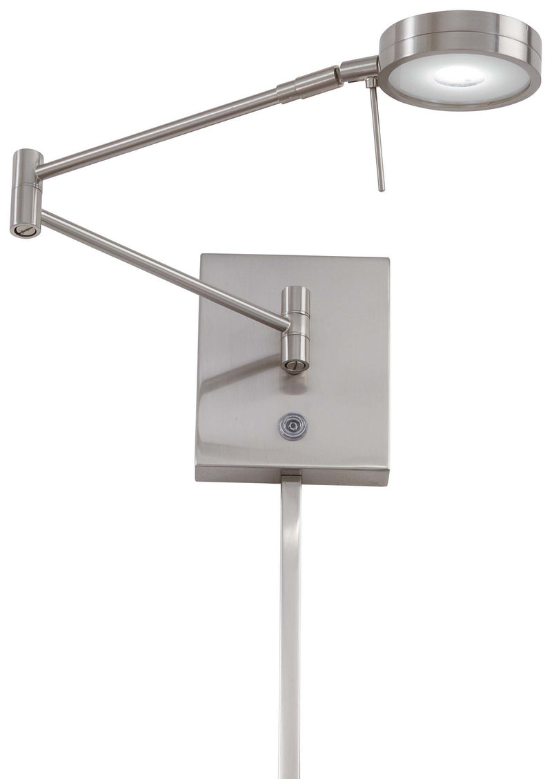 George Kovacs - P4308-084 - LED Swing Arm Wall Lamp - George's Reading Room - Brushed Nickel