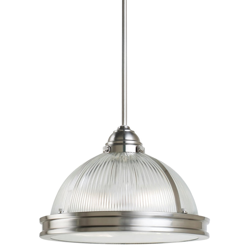 Generation Lighting - 65061-962 - Two Light Pendant - Pratt Street Prismatic - Brushed Nickel