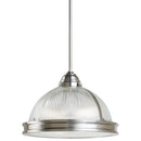 Two Light Pendant<br /><span style="color:#4AB0CE;">Entrega: 4-10 dias en USA</span><br /><span style="color:#4AB0CE;font-size:60%;">PREGUNTE POR ENTREGA EN PANAMA</span><br />Collection: Pratt Street Prismatic<br />Finish: Brushed Nickel