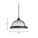 Three Light Pendant<br /><span style="color:#4AB0CE;">Entrega: 4-10 dias en USA</span><br /><span style="color:#4AB0CE;font-size:60%;">PREGUNTE POR ENTREGA EN PANAMA</span><br />Collection: Pratt Street Prismatic<br />Finish: Autumn Bronze