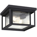 Two Light Outdoor Flush Mount<br /><span style="color:#4AB0CE;">Entrega: 4-5 semanas en USA</span><br /><span style="color:#4AB0CE;font-size:60%;">PREGUNTE POR ENTREGA EN PANAMA</span><br />Collection: Hunnington<br />Finish: Black
