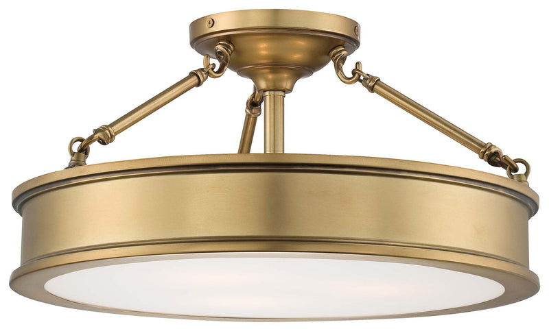 Minka-Lavery - 4177-249 - Three Light Semi Flush Mount - Harbour Point - Liberty Gold