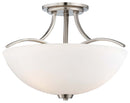 Minka-Lavery - 4962-84 - Three Light Semi Flush Mount - Overland Park - Brushed Nickel