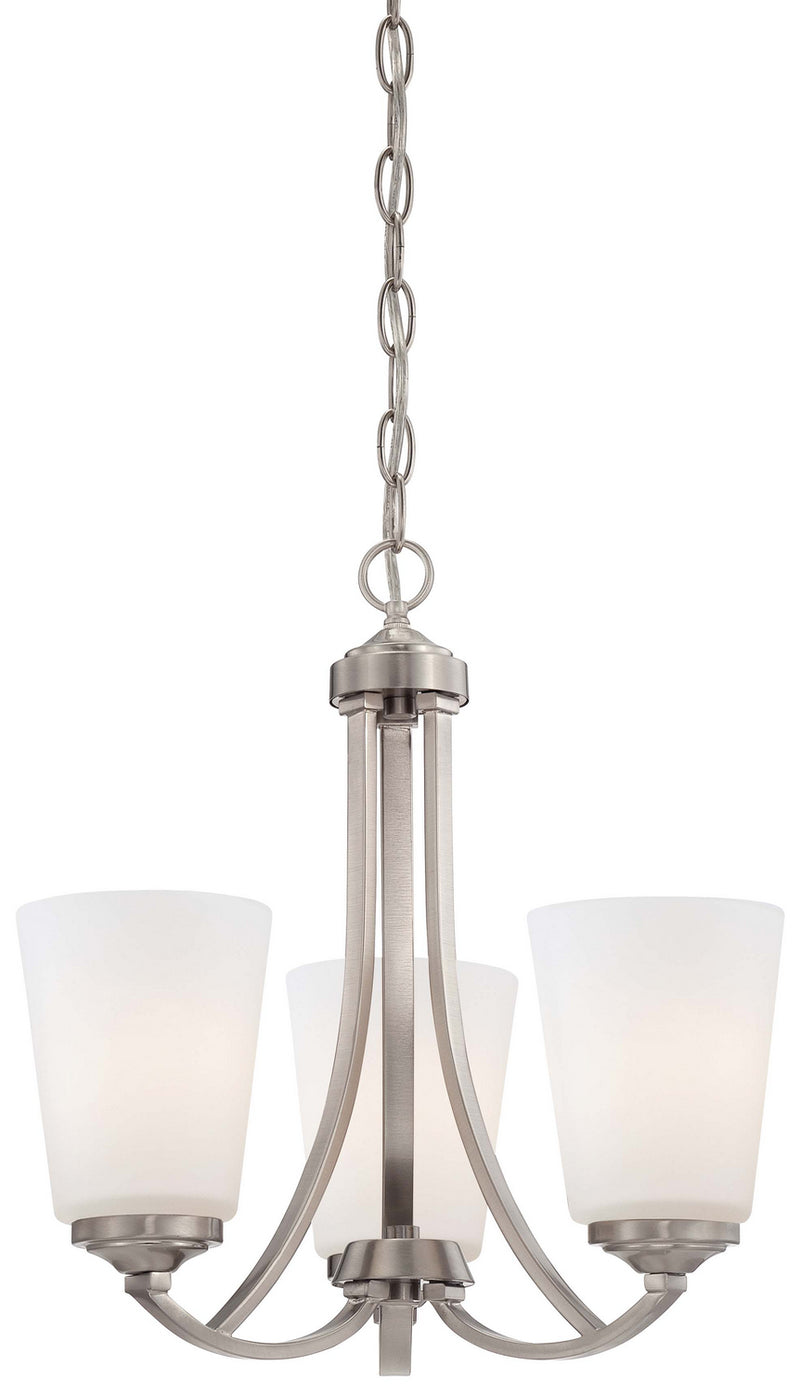 Minka-Lavery - 4963-84 - Three Light Mini Chandelier - Overland Park - Brushed Nickel