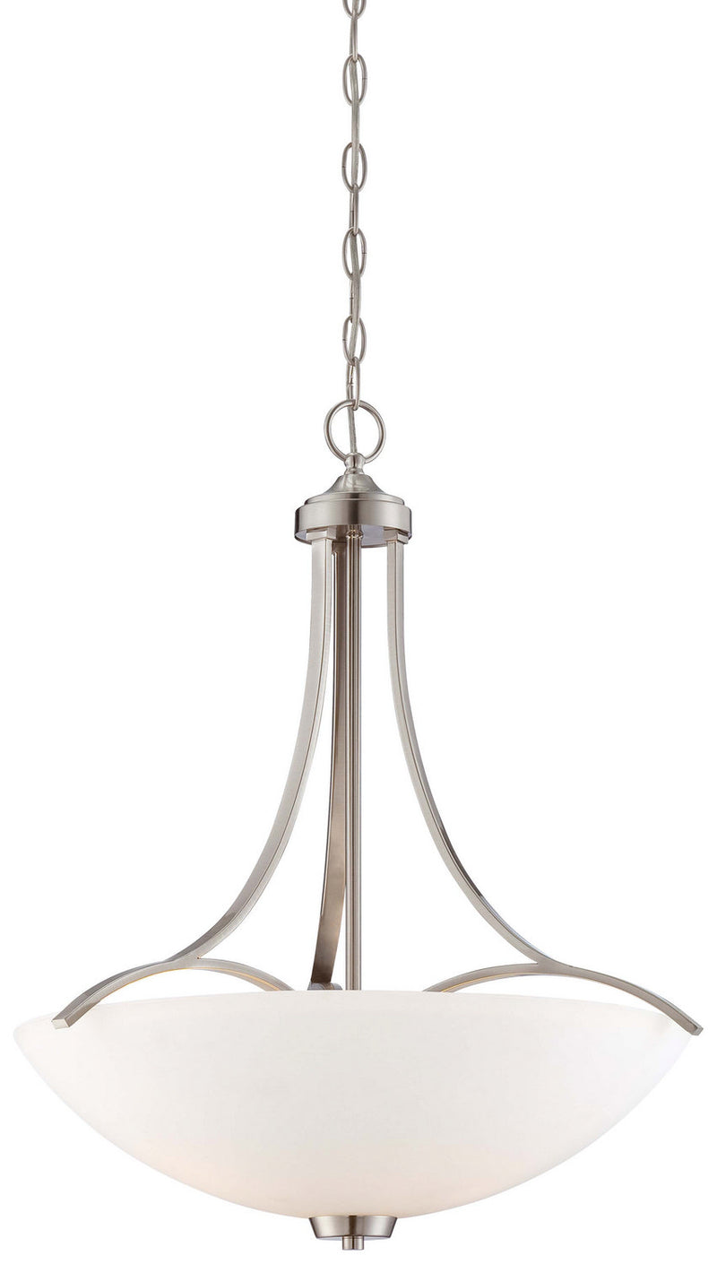 Minka-Lavery - 4964-84 - Three Light Pendant - Overland Park - Brushed Nickel