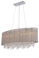 Six Light Chandelier<br /><span style="color:#4AB0CE;">Entrega: 4-10 dias en USA</span><br /><span style="color:#4AB0CE;font-size:60%;">PREGUNTE POR ENTREGA EN PANAMA</span><br />Collection: Beverly Dr.<br />Finish: Taupe Silk String