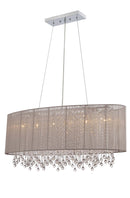 Six Light Chandelier<br /><span style="color:#4AB0CE;">Entrega: 4-10 dias en USA</span><br /><span style="color:#4AB0CE;font-size:60%;">PREGUNTE POR ENTREGA EN PANAMA</span><br />Collection: Beverly Dr.<br />Finish: Taupe Silk String