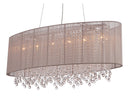 Six Light Chandelier<br /><span style="color:#4AB0CE;">Entrega: 4-10 dias en USA</span><br /><span style="color:#4AB0CE;font-size:60%;">PREGUNTE POR ENTREGA EN PANAMA</span><br />Collection: Beverly Dr.<br />Finish: Taupe Silk String