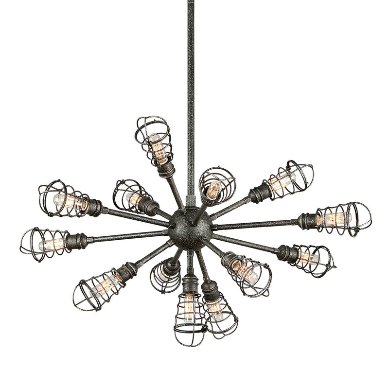 Troy Lighting - F3815 - 13 Light Chandelier - Conduit - Old Silver