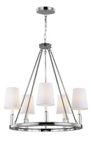 Five Light Chandelier<br /><span style="color:#4AB0CE;">Entrega: 4-10 dias en USA</span><br /><span style="color:#4AB0CE;font-size:60%;">PREGUNTE POR ENTREGA EN PANAMA</span><br />Collection: Lismore<br />Finish: Polished Nickel