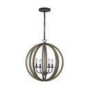Four Light Pendant<br /><span style="color:#4AB0CE;">Entrega: 4-10 dias en USA</span><br /><span style="color:#4AB0CE;font-size:60%;">PREGUNTE POR ENTREGA EN PANAMA</span><br />Collection: Allier<br />Finish: Weathered Oak Wood / Antique Forged Iron