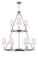 Nine Light Chandelier<br /><span style="color:#4AB0CE;">Entrega: 4-10 dias en USA</span><br /><span style="color:#4AB0CE;font-size:60%;">PREGUNTE POR ENTREGA EN PANAMA</span><br />Collection: Lismore<br />Finish: Polished Nickel