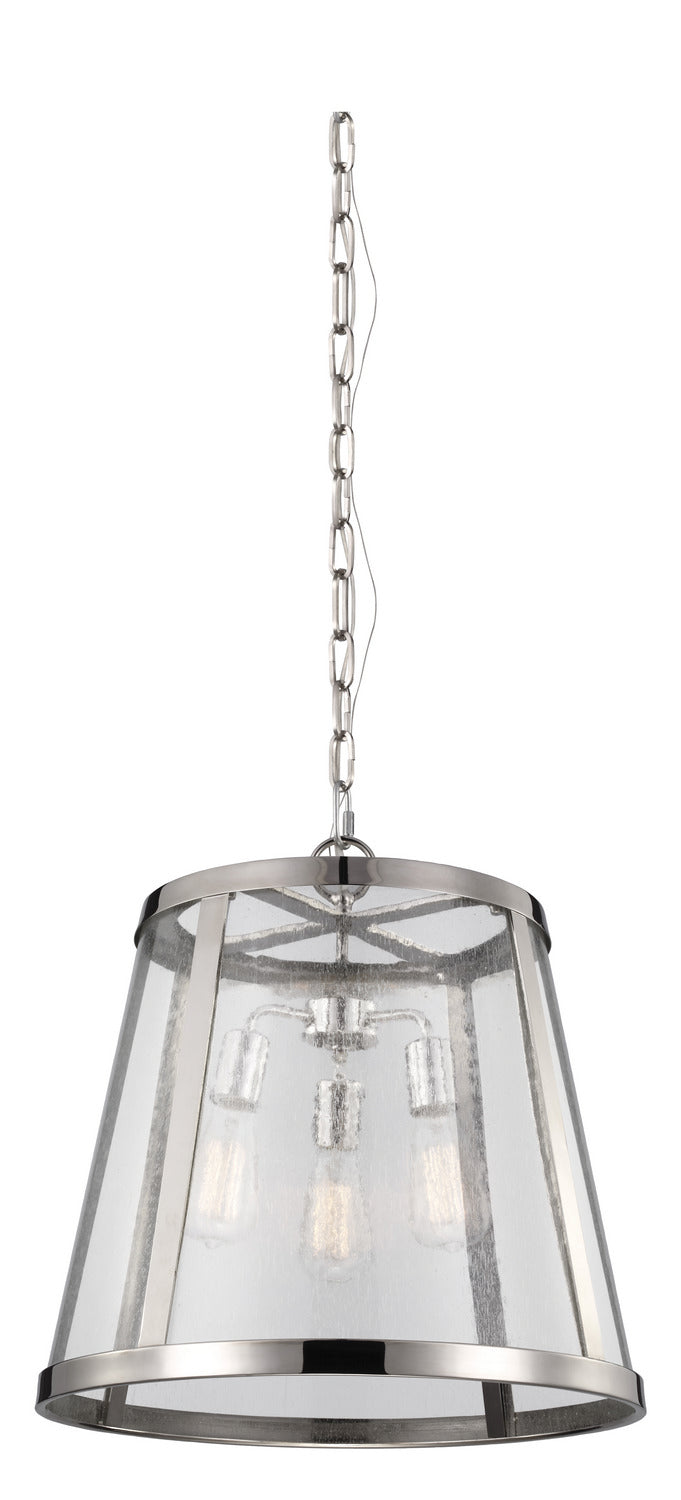Three Light Pendant<br /><span style="color:#4AB0CE;">Entrega: 4-10 dias en USA</span><br /><span style="color:#4AB0CE;font-size:60%;">PREGUNTE POR ENTREGA EN PANAMA</span><br />Collection: Harrow<br />Finish: Polished Nickel