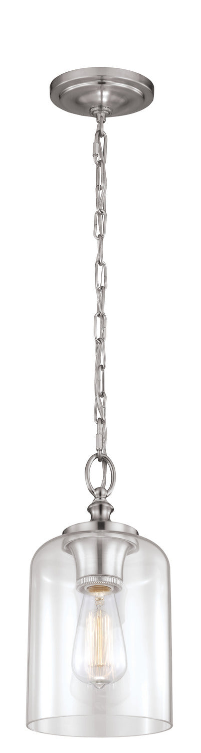 One Light Pendant<br /><span style="color:#4AB0CE;">Entrega: 4-10 dias en USA</span><br /><span style="color:#4AB0CE;font-size:60%;">PREGUNTE POR ENTREGA EN PANAMA</span><br />Collection: Hounslow<br />Finish: Brushed Steel