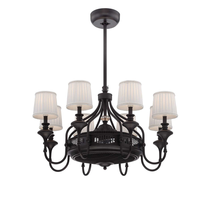 Eight Light Fan D'lier<br /><span style="color:#4AB0CE;">Entrega: 4-10 dias en USA</span><br /><span style="color:#4AB0CE;font-size:60%;">PREGUNTE POR ENTREGA EN PANAMA</span><br />Collection: Brisa<br />Finish: English Bronze
