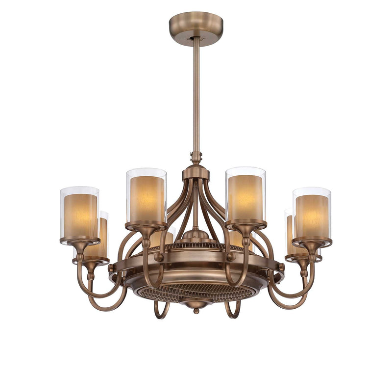 Eight Light Fan D'lier<br /><span style="color:#4AB0CE;">Entrega: 4-10 dias en USA</span><br /><span style="color:#4AB0CE;font-size:60%;">PREGUNTE POR ENTREGA EN PANAMA</span><br />Collection: Etesian<br />Finish: Burnished Russet