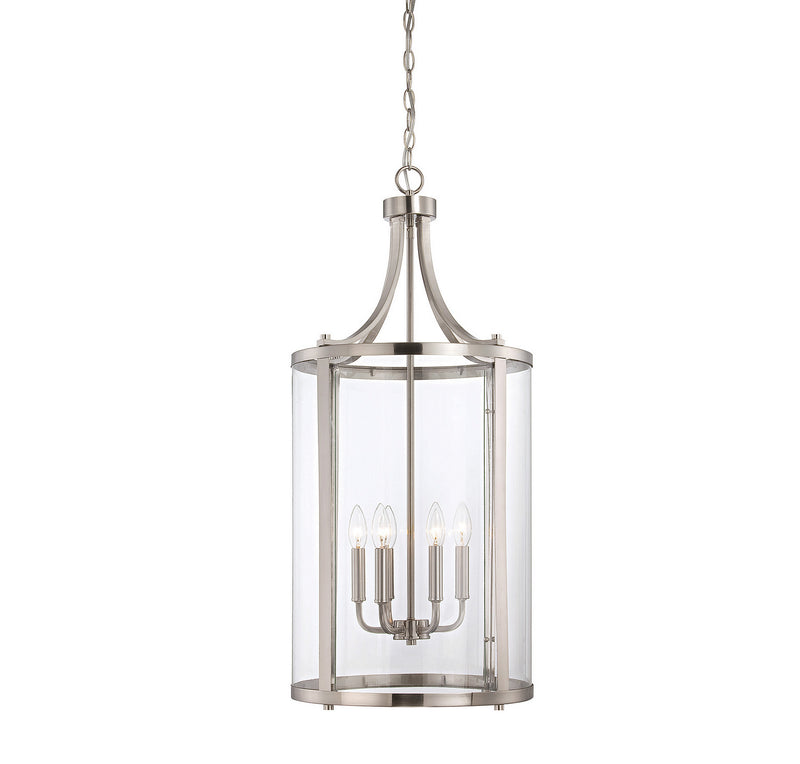 Six Light Foyer Lantern<br /><span style="color:#4AB0CE;">Entrega: 4-10 dias en USA</span><br /><span style="color:#4AB0CE;font-size:60%;">PREGUNTE POR ENTREGA EN PANAMA</span><br />Collection: Penrose<br />Finish: Satin Nickel