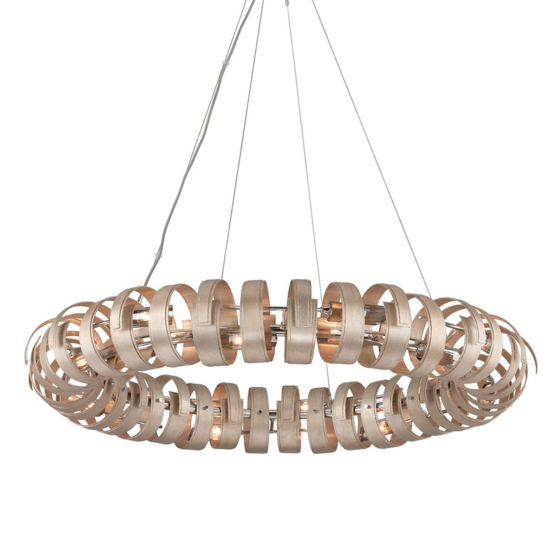 Corbett Lighting - 191-415 - 14 Light Chandelier - Recoil - Textured Antique Silver Leaf