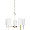 Generation Lighting - 3140405-848 - Five Light Chandelier - Driscoll - Satin Brass