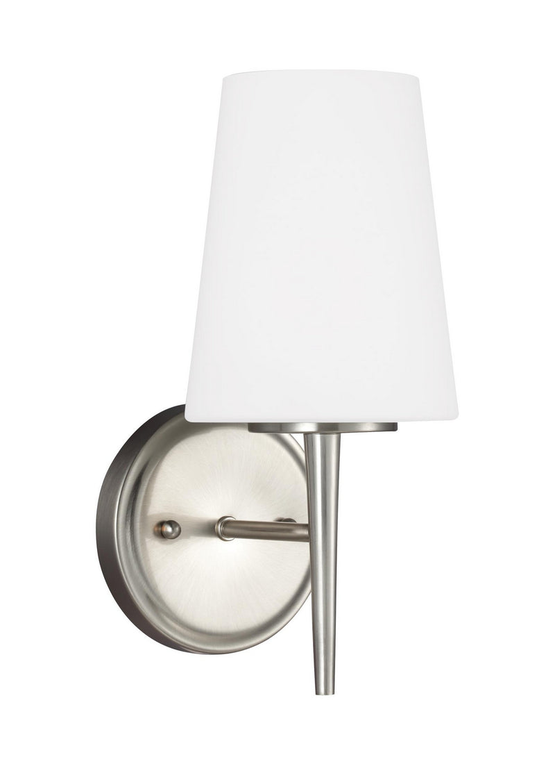 Generation Lighting - 4140401-962 - One Light Wall / Bath Sconce - Driscoll - Brushed Nickel