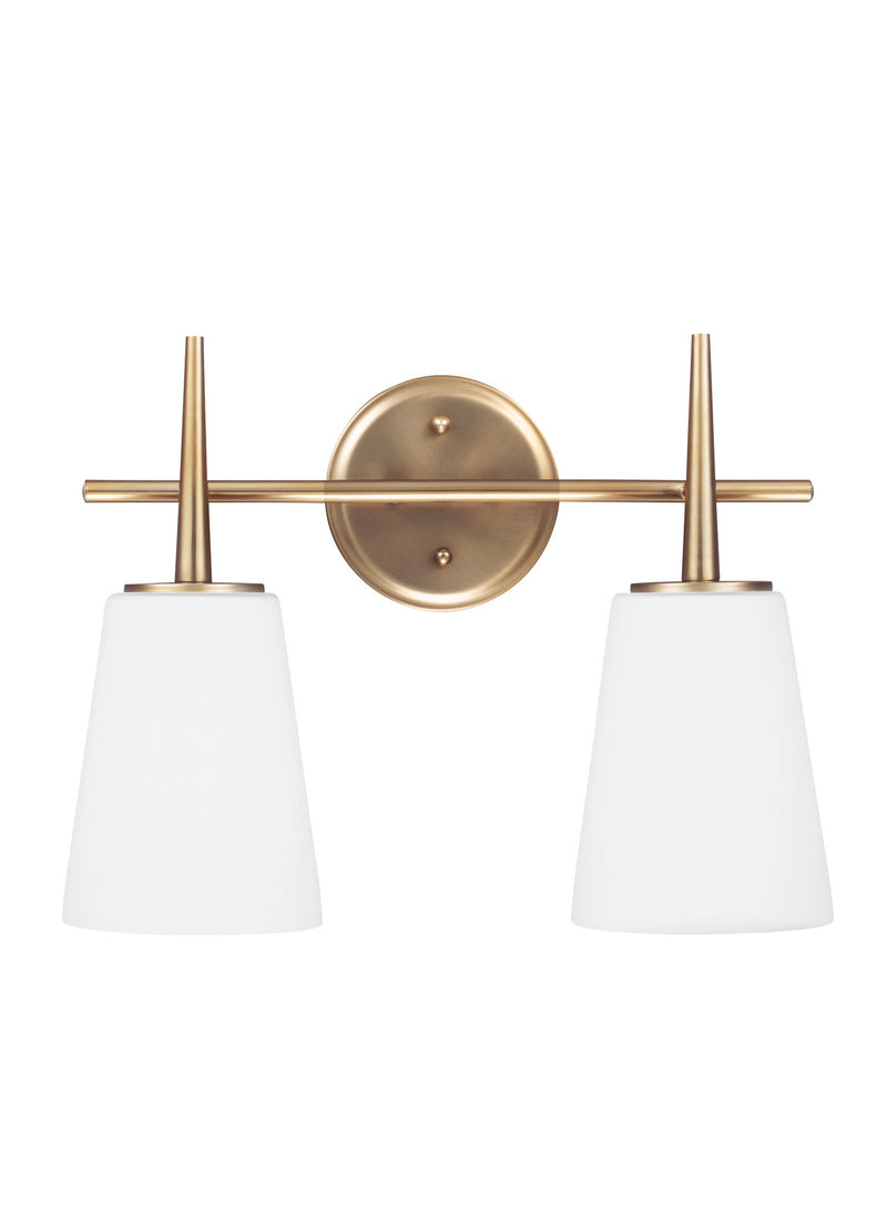 Generation Lighting - 4440402-848 - Two Light Wall / Bath - Driscoll - Satin Brass