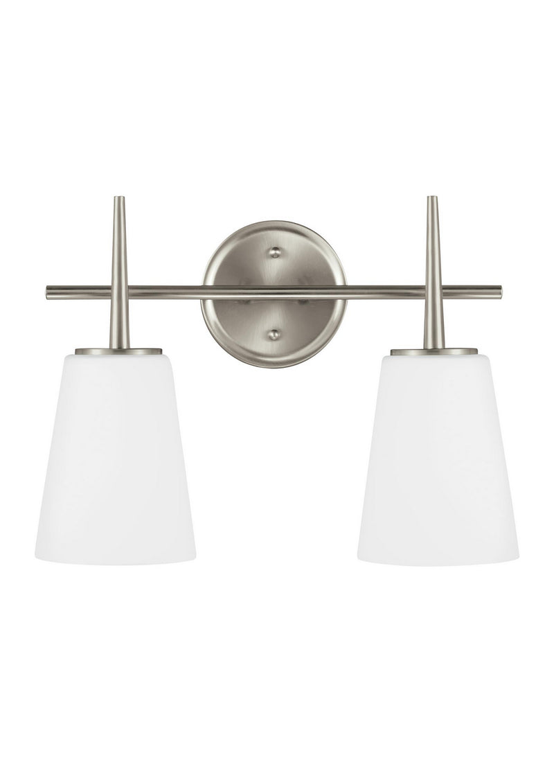 Generation Lighting - 4440402-962 - Two Light Wall / Bath - Driscoll - Brushed Nickel