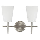 Two Light Wall / Bath<br /><span style="color:#4AB0CE;">Entrega: 4-10 dias en USA</span><br /><span style="color:#4AB0CE;font-size:60%;">PREGUNTE POR ENTREGA EN PANAMA</span><br />Collection: Driscoll<br />Finish: Brushed Nickel