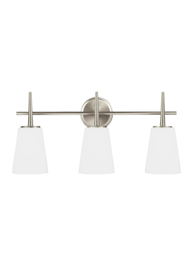 Generation Lighting - 4440403-962 - Three Light Wall / Bath - Driscoll - Brushed Nickel
