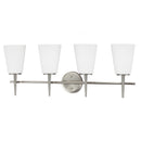 Four Light Wall / Bath<br /><span style="color:#4AB0CE;">Entrega: 4-10 dias en USA</span><br /><span style="color:#4AB0CE;font-size:60%;">PREGUNTE POR ENTREGA EN PANAMA</span><br />Collection: Driscoll<br />Finish: Brushed Nickel