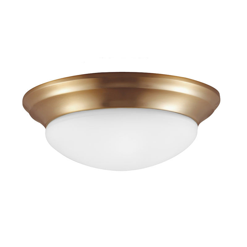 Generation Lighting - 75434-848 - One Light Flush Mount - Nash - Satin Brass