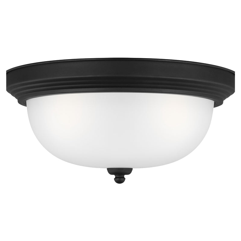 Generation Lighting - 77065-112 - Three Light Flush Mount - Geary - Midnight Black