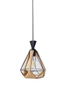 LÁMPARA DE TECHO COLGANTE DECORATIVA 1XE27-40W,110-240V, 50-60HZ, GRADO DE PROTECCION IP20, ACABADO NEGRO + CUERDA.