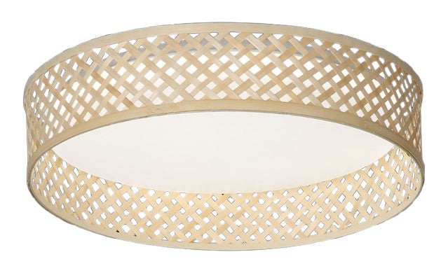 LÁMPARA DE TECHO TIPO PLAFON LED 30W, INTERRUPTOR PARA AJUSTE DE TONALIDAD DE LUZ CCT 30K, 40K,60K, 110-240V, 50-60HZ, GRADO DE PROTECCION IP20, ACABADO BAMBU.