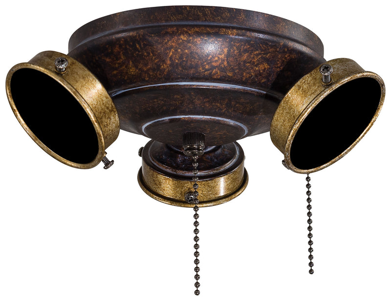 Minka Aire - K9614-MCG - Three Light Fan Light Kit - Timeless - Mottled Copper with Gold Highlights