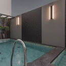 LÁMPARA DE  PARED EXTERIOR DECORATIVA LED, 10W, EMITE 800LM, TONALIDAD DE 3000K, 100-240V, 50-60HZ, GRADO DE PROTECCION IP65, ACABADO NEGRO.