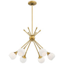 George Kovacs - P1806-248 - Six Light Chandelier - Pontil - Honey Gold