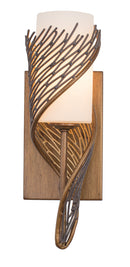One Light Wall Sconce<br /><span style="color:#4AB0CE;">Entrega: 4-10 dias en USA</span><br /><span style="color:#4AB0CE;font-size:60%;">PREGUNTE POR ENTREGA EN PANAMA</span><br />Collection: Flow<br />Finish: Hammered Ore
