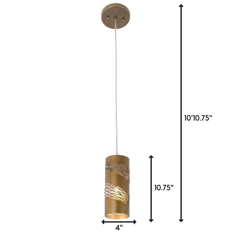 One Light Mini Pendant<br /><span style="color:#4AB0CE;">Entrega: 4-10 dias en USA</span><br /><span style="color:#4AB0CE;font-size:60%;">PREGUNTE POR ENTREGA EN PANAMA</span><br />Collection: Flow<br />Finish: Hammered Ore