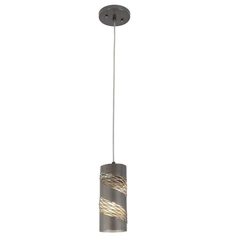 One Light Mini Pendant<br /><span style="color:#4AB0CE;">Entrega: 4-10 dias en USA</span><br /><span style="color:#4AB0CE;font-size:60%;">PREGUNTE POR ENTREGA EN PANAMA</span><br />Collection: Flow<br />Finish: Steel