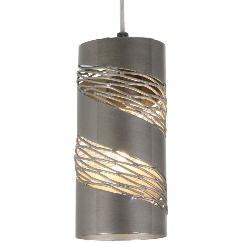 One Light Mini Pendant<br /><span style="color:#4AB0CE;">Entrega: 4-10 dias en USA</span><br /><span style="color:#4AB0CE;font-size:60%;">PREGUNTE POR ENTREGA EN PANAMA</span><br />Collection: Flow<br />Finish: Steel