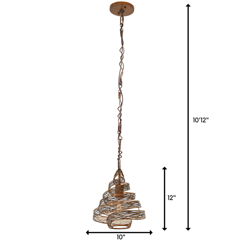 One Light Mini Pendant<br /><span style="color:#4AB0CE;">Entrega: 4-10 dias en USA</span><br /><span style="color:#4AB0CE;font-size:60%;">PREGUNTE POR ENTREGA EN PANAMA</span><br />Collection: Flow<br />Finish: Hammered Ore