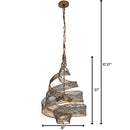 Three Light Pendant<br /><span style="color:#4AB0CE;">Entrega: 4-10 dias en USA</span><br /><span style="color:#4AB0CE;font-size:60%;">PREGUNTE POR ENTREGA EN PANAMA</span><br />Collection: Flow<br />Finish: Hammered Ore