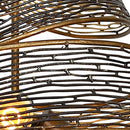 Three Light Pendant<br /><span style="color:#4AB0CE;">Entrega: 4-10 dias en USA</span><br /><span style="color:#4AB0CE;font-size:60%;">PREGUNTE POR ENTREGA EN PANAMA</span><br />Collection: Flow<br />Finish: Hammered Ore