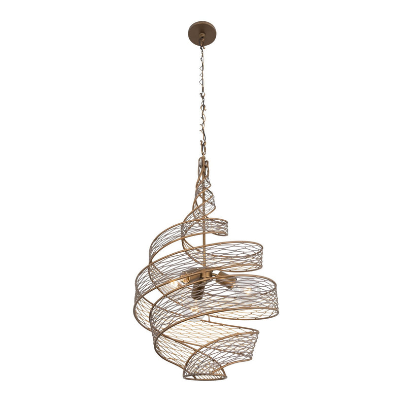 Three Light Pendant<br /><span style="color:#4AB0CE;">Entrega: 13-14 semanas en USA</span><br /><span style="color:#4AB0CE;font-size:60%;">PREGUNTE POR ENTREGA EN PANAMA</span><br />Collection: Flow<br />Finish: Hammered Ore