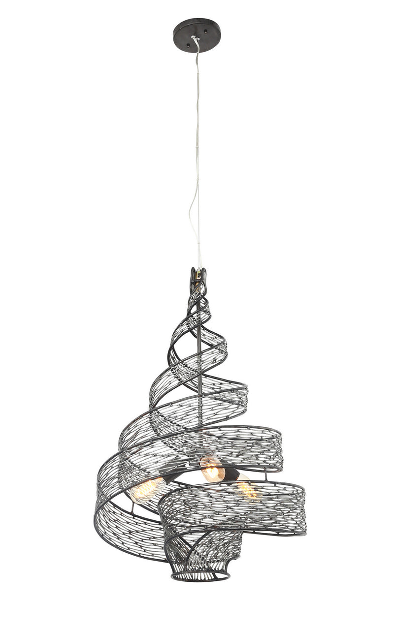 Three Light Pendant<br /><span style="color:#4AB0CE;">Entrega: 4-10 dias en USA</span><br /><span style="color:#4AB0CE;font-size:60%;">PREGUNTE POR ENTREGA EN PANAMA</span><br />Collection: Flow<br />Finish: Steel