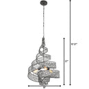 Three Light Pendant<br /><span style="color:#4AB0CE;">Entrega: 4-10 dias en USA</span><br /><span style="color:#4AB0CE;font-size:60%;">PREGUNTE POR ENTREGA EN PANAMA</span><br />Collection: Flow<br />Finish: Steel