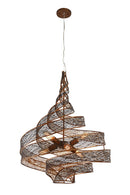 Six Light Pendant<br /><span style="color:#4AB0CE;">Entrega: 4-10 dias en USA</span><br /><span style="color:#4AB0CE;font-size:60%;">PREGUNTE POR ENTREGA EN PANAMA</span><br />Collection: Flow<br />Finish: Hammered Ore