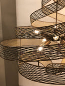 Six Light Pendant<br /><span style="color:#4AB0CE;">Entrega: 4-10 dias en USA</span><br /><span style="color:#4AB0CE;font-size:60%;">PREGUNTE POR ENTREGA EN PANAMA</span><br />Collection: Flow<br />Finish: Hammered Ore